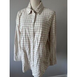 Faherty Classic Super Brushed Flannel Shirt‎ In Barnswell Windowpane Plaid Large